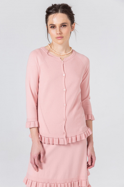 Кардиган (XL, Пудра)